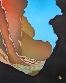 Sandstone & Turquoise, Rozome by Dorothy Bunny Bowen